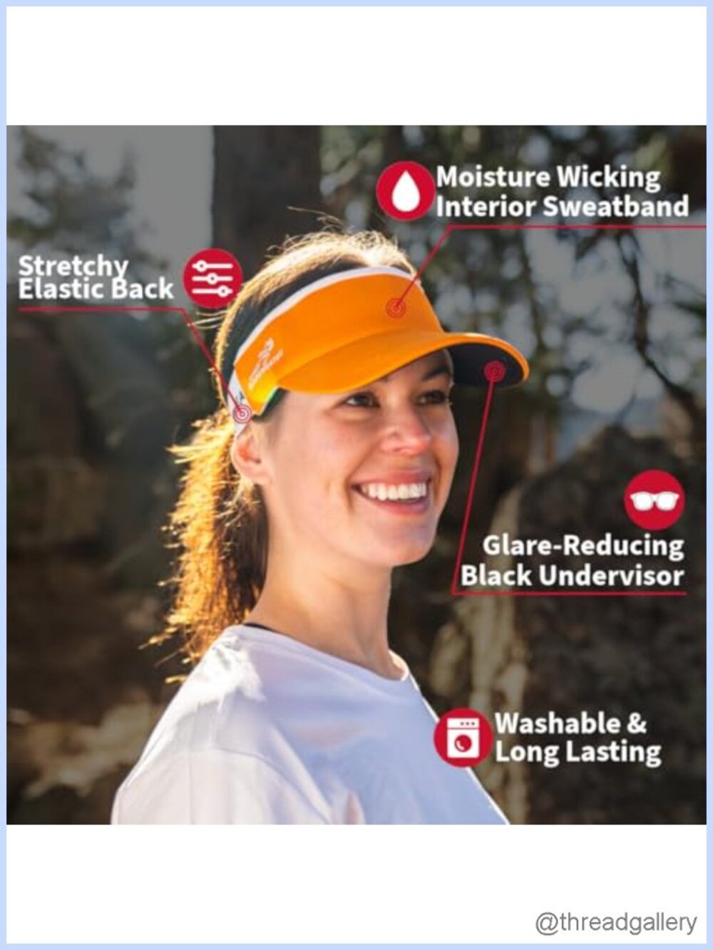 Lightweight Performance Running Sun Visor - Picture 4 of 4